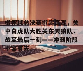 熊猫体育-包含橄榄球总决赛掀起高潮，关中白虎队大胜关东天狼队，战至最后一刻——冲刺阶段不容有失的词条